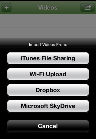 Import Dropbox video