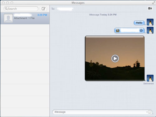 Transfer video to iPad mini via iMessage