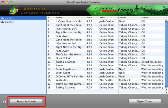 convert iTunes music to MP3 with TuneClone