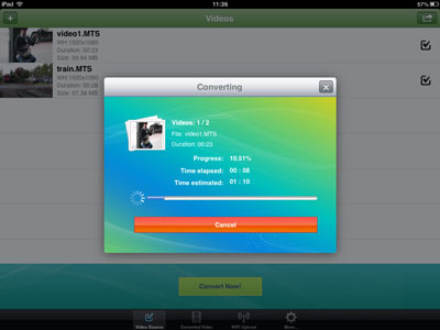 Convert MTS on iPad