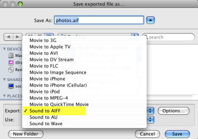 Convert M4P to MP3 with iMovie